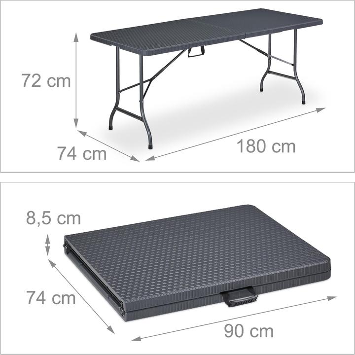Image du produit Relaxdays Table de jardin (180 cm)