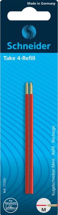 Actual product image Schneider Replacement four-colour refill for Take 4 red Line width: M (Refill unit, Red)