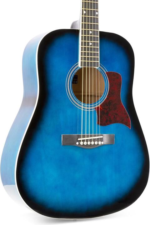 Image du produit Max Guitare western SoloJam Set bleu (Set de guitares acoustiques, Palissandre, Tilleul)