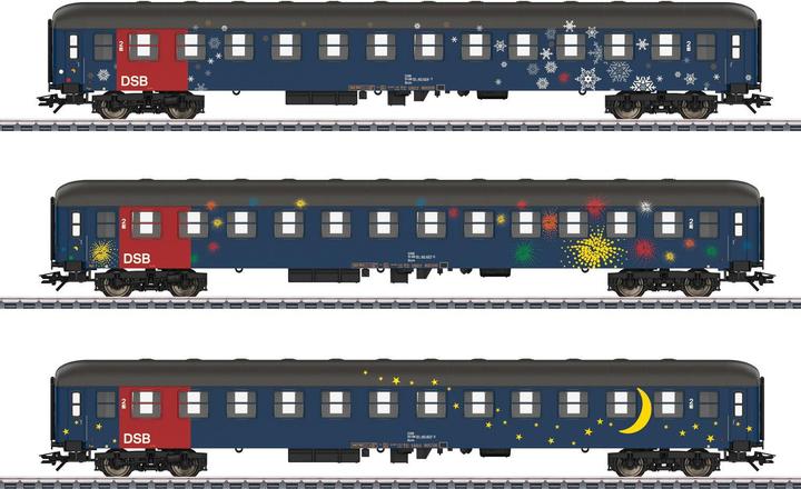 Produktbild Märklin 42698 H0 Reisezugwagen-Set Bcm, 2. Klasse der DSB (Spur H0)