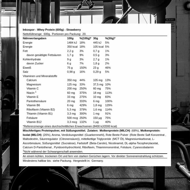 Actual product image Inkospor Whey protein (Strawberry, 1 pcs., 600 g)