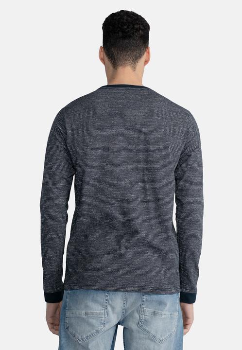 Immagine prodotto Petrol Industries Shirt Jamestown Meliertes Langarmshirt mit Logo-Print (XL)