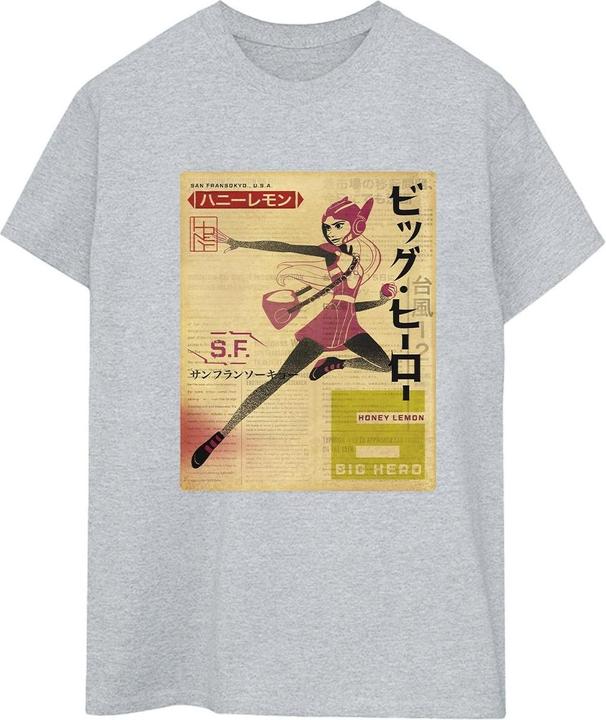 Disney Big Hero 6 Baymax Honey Lemon Newspaper TShirt (S)