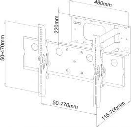 Produktbild ART AR-20A TV-Halterung (60 Zoll) (Wand, 60", 60 kg)