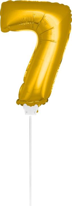 Produktbild Folat Mini Figur Ballon Gold Nummer 7 (1 x)