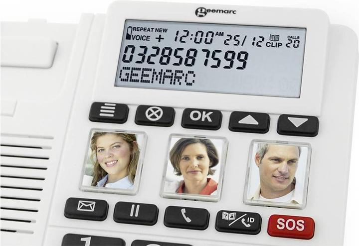 Image du produit Geemarc CL610 Téléphone d'urgence filaire avec bracelet SOS