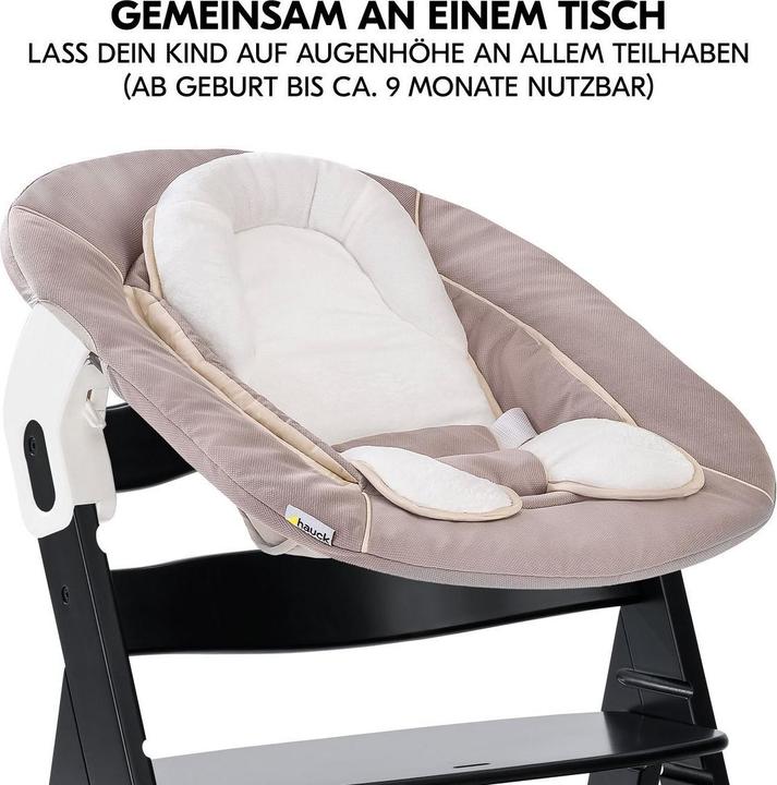 Produktbild Hauck Hochstühle Alpha Plus Black 4-tlg. Newborn Set - Hochstuhl (Hochstuhl)