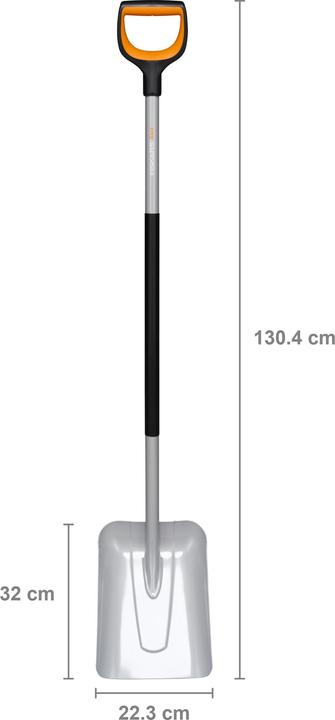 Image du produit Fiskars Pelle pour soulever et déplacer des matériaux en vrac et de la neige, Longueur : 130 cm, Bordure