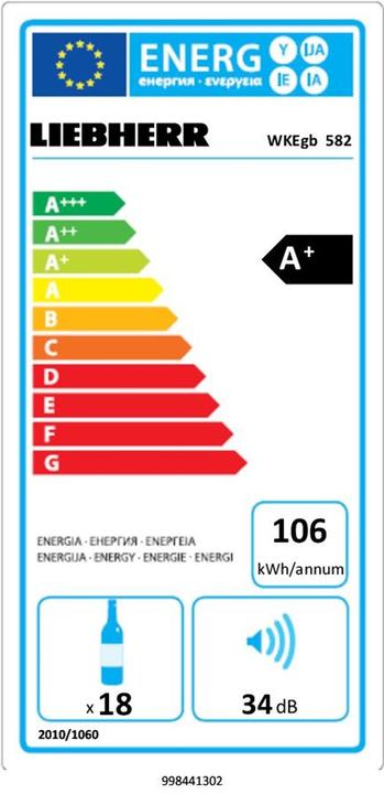 Energie-Label Liebherr WKEgb 582 GrandCru