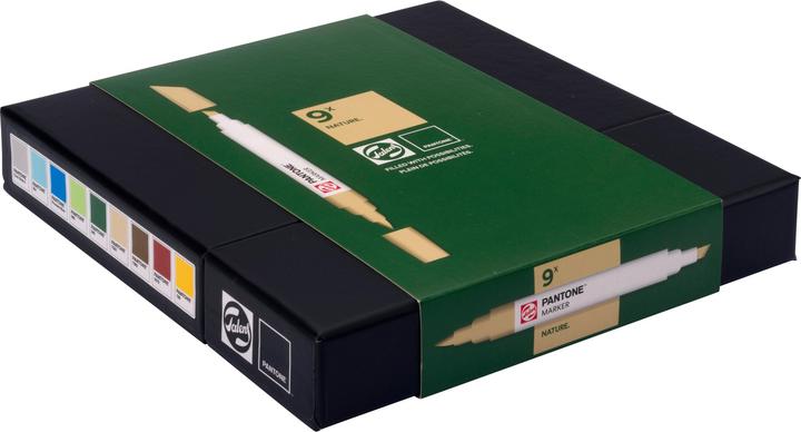 Produktbild Talens Pantone Marker 9x Set Nature, Strichstärke: Keine Angabe (Gelb, Beige, Rot, Blau, Hellgrau, Grün, Hellblau, Hellgrün, Braun, 8 x)