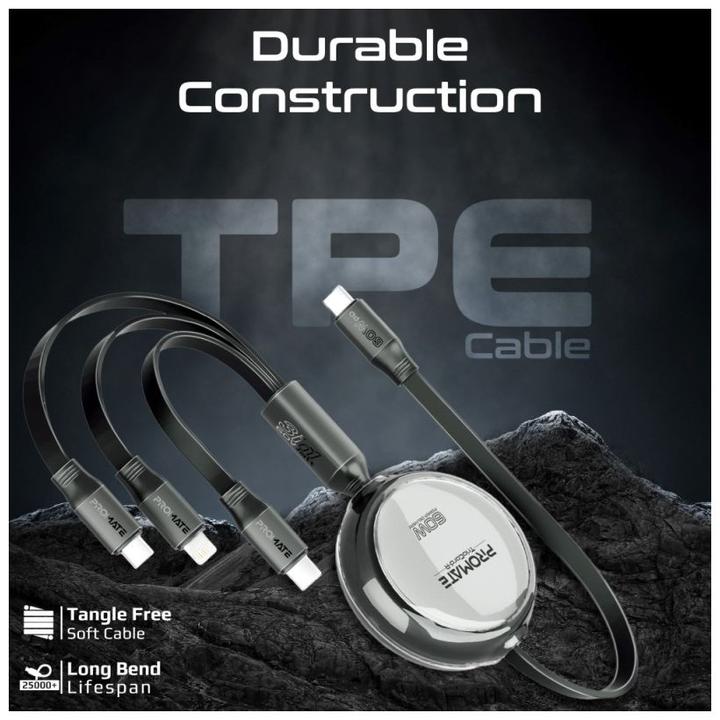 Actual product image ProMate TrioCord-R Black (1.10 m)