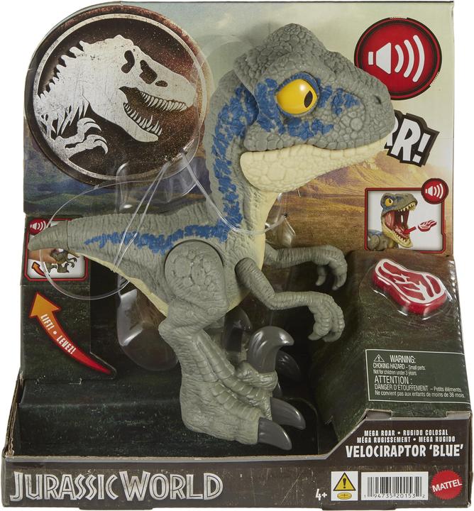 Produktbild Jurassic World Mega Roar Velociraptor