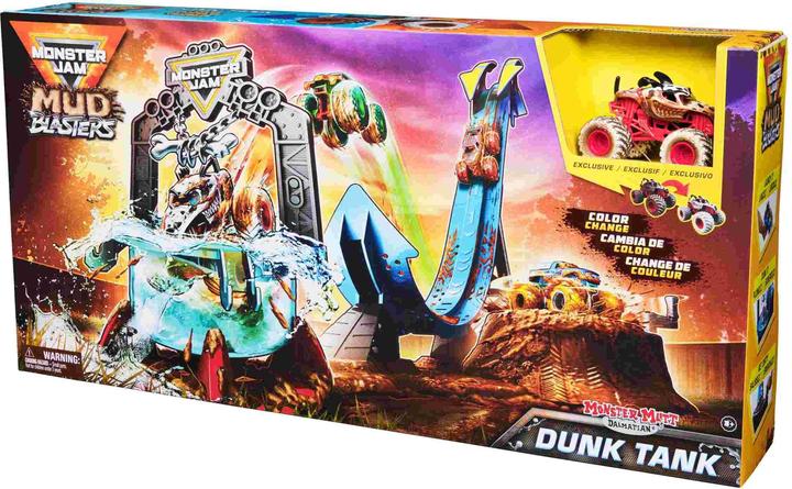 Actual product image Monster Jam Mud Blasters Monster Mutt Dalmatian Dunk Tank