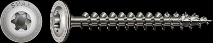 Actual product image Spax Plate head screw R 88193 w.point/T-STAR TG 8 x 50/46-T40 A 2 (50 Screws per piece)