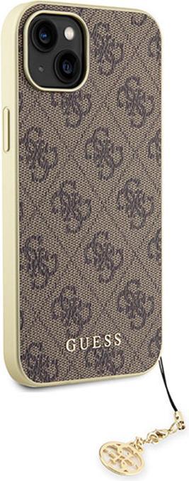 Immagine prodotto Guess GUHCP15MGF4GBR iPhone 15 Plus 6,7" brązowy/marrone Custodia rigida 4G Charms Collection (Apple iPhone 15 Plus, Apple iPhone 14 Plus)