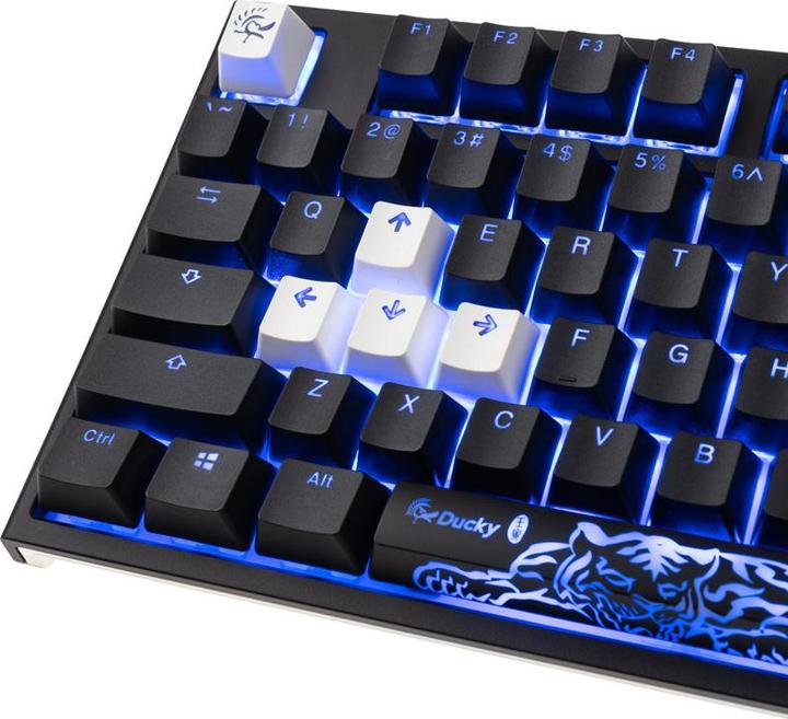 Actual product image Ducky ONE 2 Backlit PBT Gaming Keyboard, MX-Speed-Silver, RGB LED - black (US) (US, Cable)