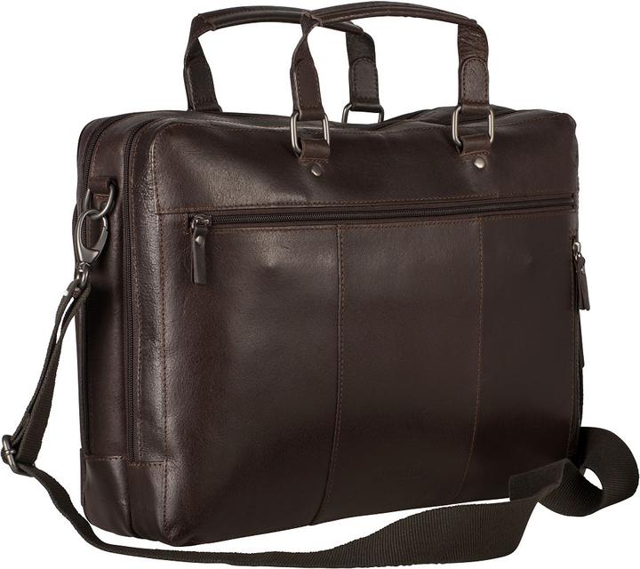 Actual product image Leonhard Heyden Dakota - zip file folder brown, 2 compartments