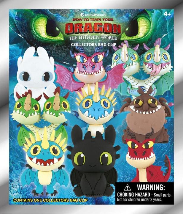 Actual product image Monogram Int. Dragon Taming Made Easy 3D PVC Bag Tag Series 1 Display (24)