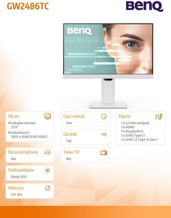 Produktbild BenQ GW2486TC (1920 x 1080 Pixel, 23.80")