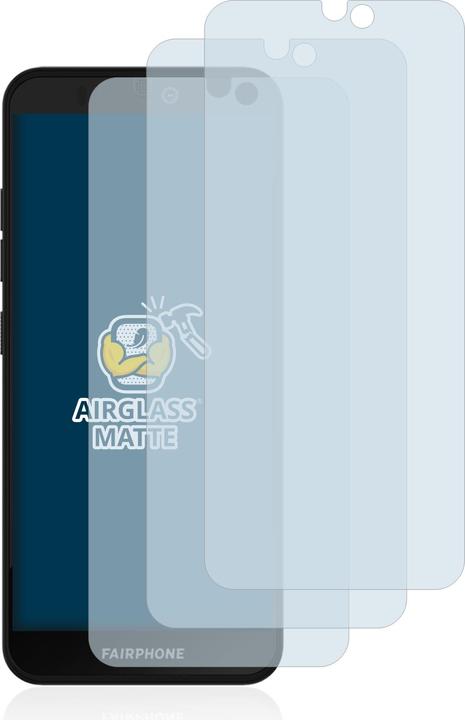 Actual product image BROTECT AirGlass Glass Matte (3 Piece, Fairphone 3+)