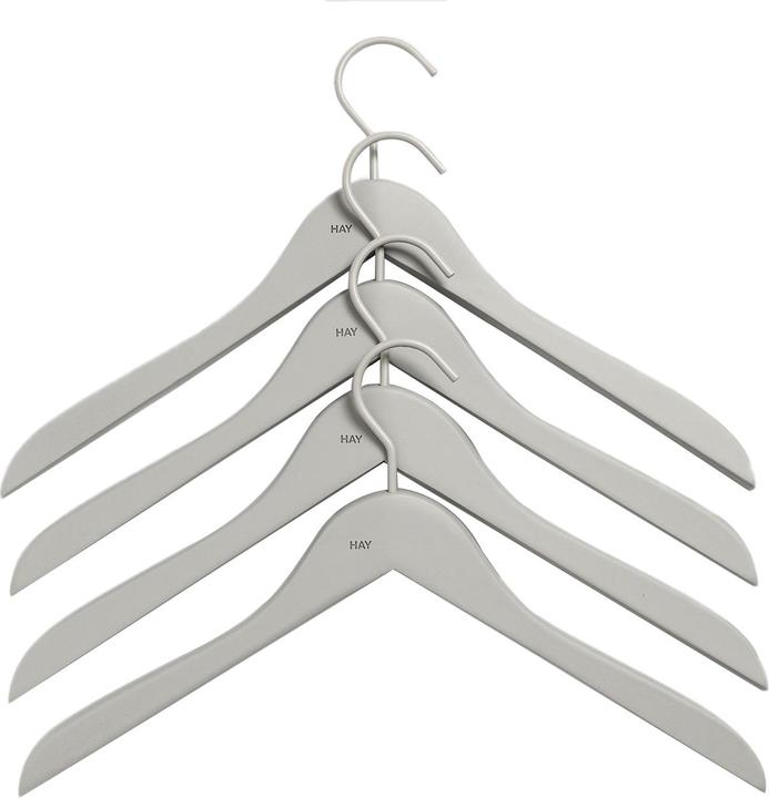 Productafbeelding HAY - Zachte Kleerhanger Slim Set van 4 - Grijs (500079) (4 x)