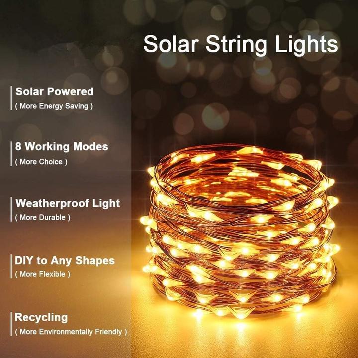 Image du produit Lumina Swiss Guirlande lumineuse solaire à LED Chaud (14 m)