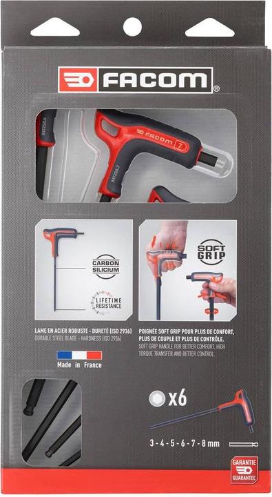 Actual product image Facom Hexagon socket screwdriver set with T-handle