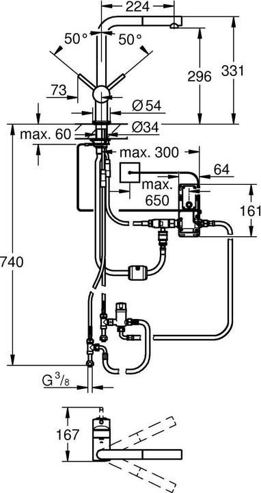 Produktbild Grohe Minta Touch Elektronische Einhand-Spültischbatterie