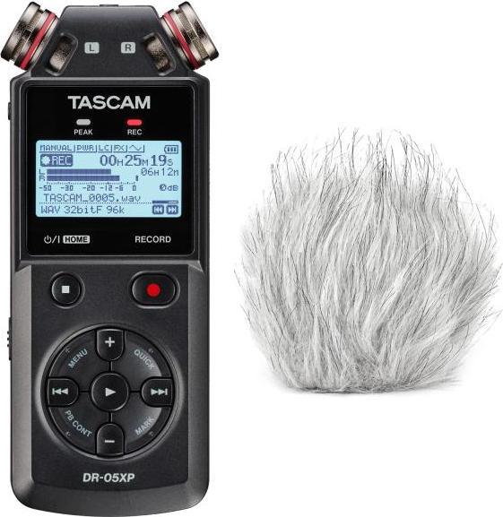 Produktbild Tascam Audio-Recorder DR-05XP mit Windschutz (Mehrspurrecorder)