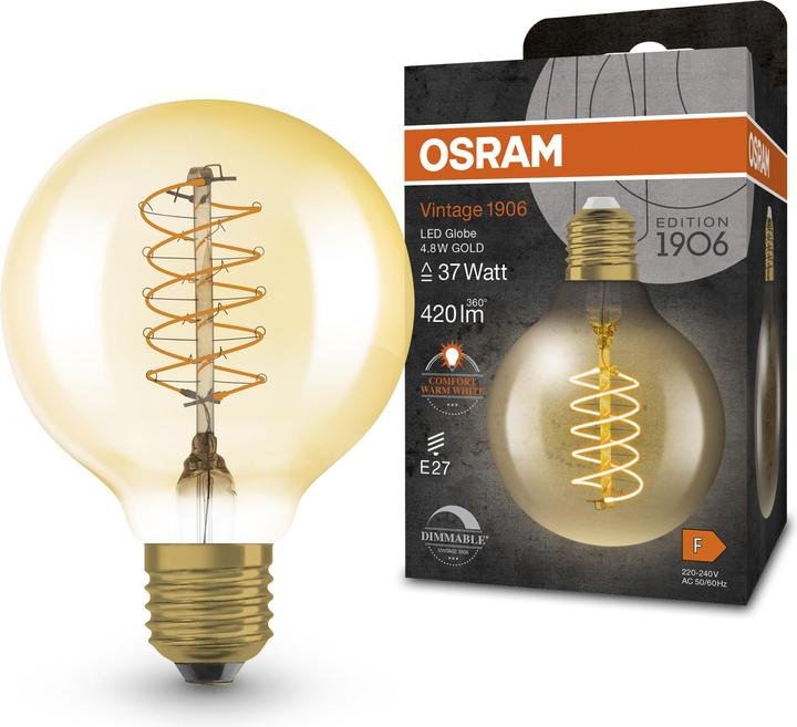 Immagine prodotto Osram Vintage-Lampe (E27, 4.80 W, 420 lm, 1 x, F)