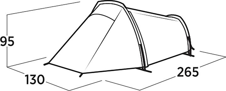 Actual product image Easy Camp Tunnelzelt Sarek 1 (dunkelgr?n/orange, Modell 2025) (Tunnel tent, 1.80 kg, 1 person)