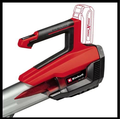 Actual product image Einhell GP-LB 18/200 Li E-Solo PowerX-Change (Rechargeable battery operated, Leaf blower)