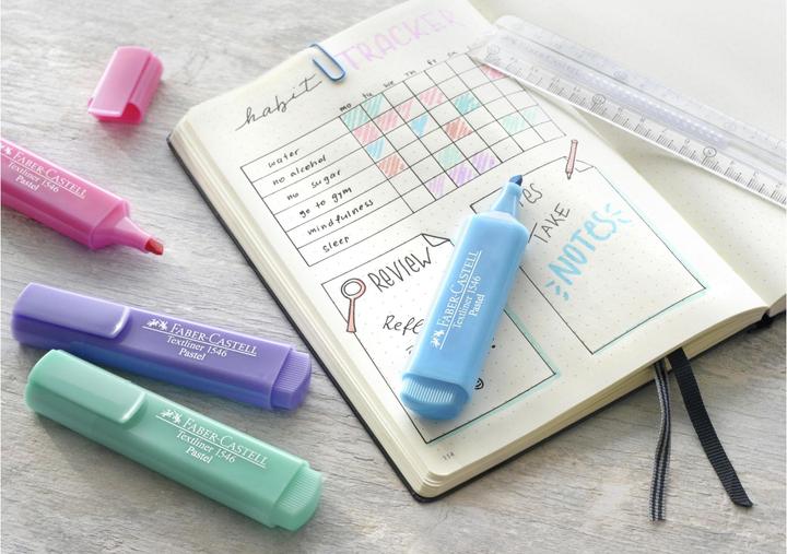 Actual product image Faber-Castell Highlighter Pastel 4 pack (Multicoloured, 5 mm, 4 x)