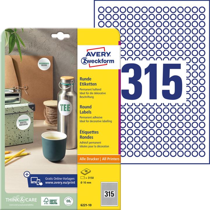 Produktbild Avery Runde Etiketten