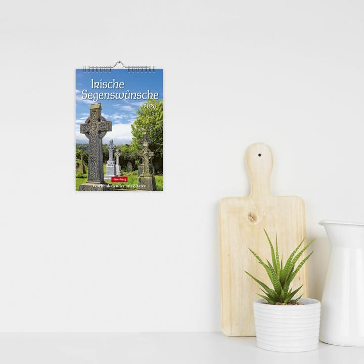 Image du produit Harenberg Irische Segenswünsche Wochenkalender 2026 - mit Zitaten (Couverture rigide, Allemand)