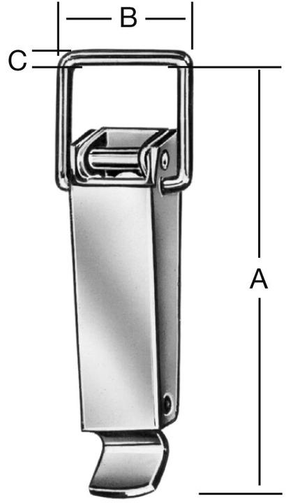 Produktbild Magni August Vormann, Bootshaken Kistenverschluss ohne Schliesshaken 70 x 18, 48557 (Kistenverschlüsse, 1 Stk.)