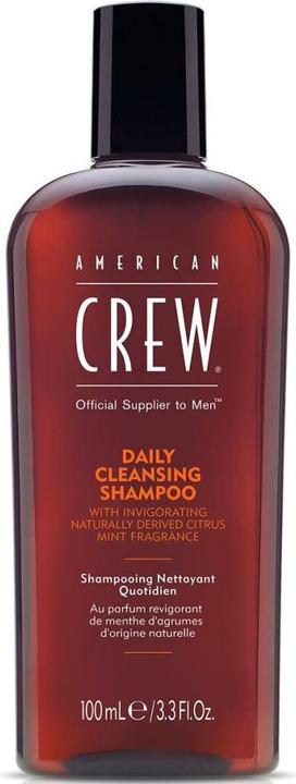 Produktbild American Crew Men's Daily Cleansing Shampoo with Citrus Mint Fragrance 3.3 Fl Oz (100 ml, Flüssiges Shampoo)