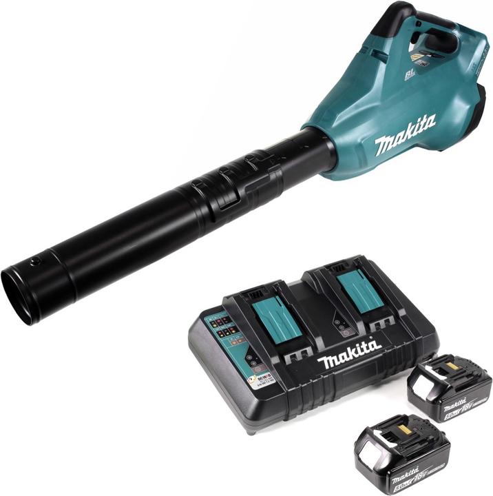 Actual product image Makita DUB 362 PT Battery leaf blower 36V + 2x batteries 5.0Ah + double charger (Rechargeable battery operated, Leaf blower)