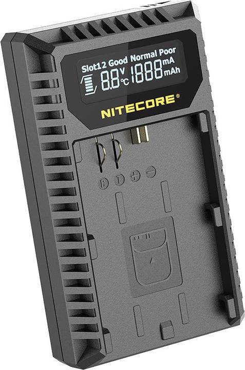 Actual product image Nitecore UCN3 Pro Compacte Dubbel Lader voor Canon LP E6 (N) met USB (Camera battery charger)
