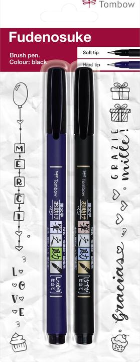 Immagine prodotto Tombow Penna calligrafica WS-BH / BS (Nero, 2 x)