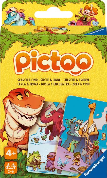 Produktbild Ravensburger 23479 - Pictoo Dino Kartenspiel - Schnelles Karten-Suchspiel für Kinder ab 4 Jahren (Multilingual)