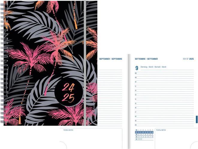 Image du produit Simplex Agenda scolaire Emotions 24/25 500212.25 1T/1S 12M Jungle ML 12x16.5cm (A6, Allemand)