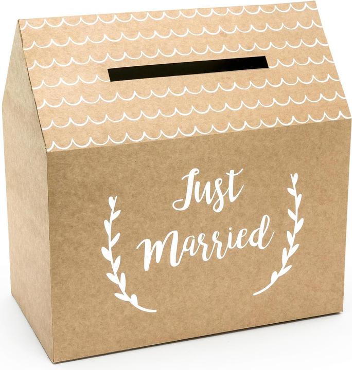Partydeco Scatola di biglietti Just Married