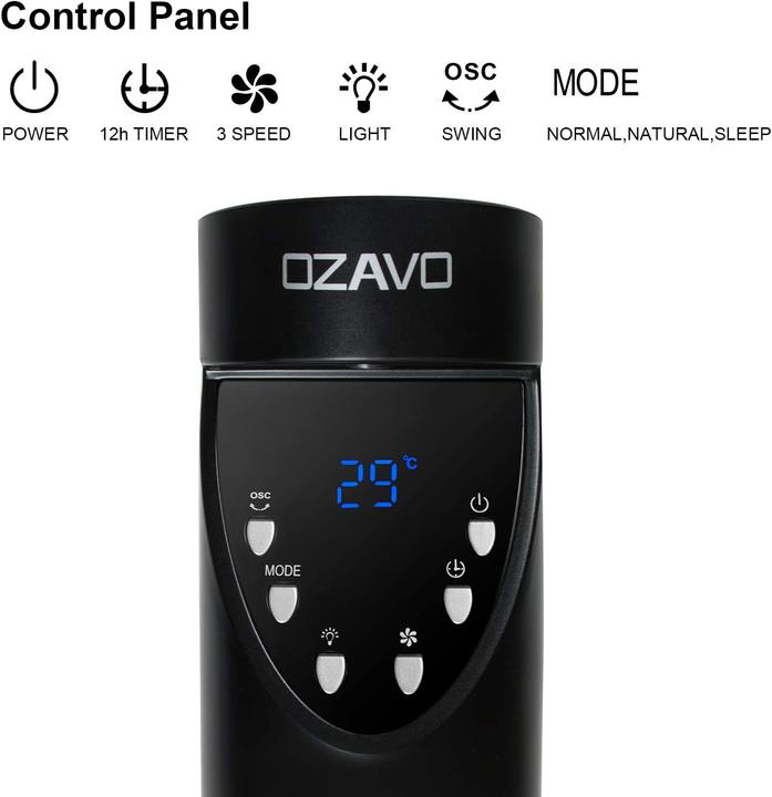 Produktbild Ozavo Turmventilator mit Fernbedienung