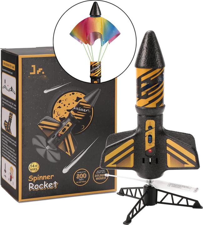 Produktbild Activity Board Raketenspielzeug - Motorisierte Rakete mit Fallschirm