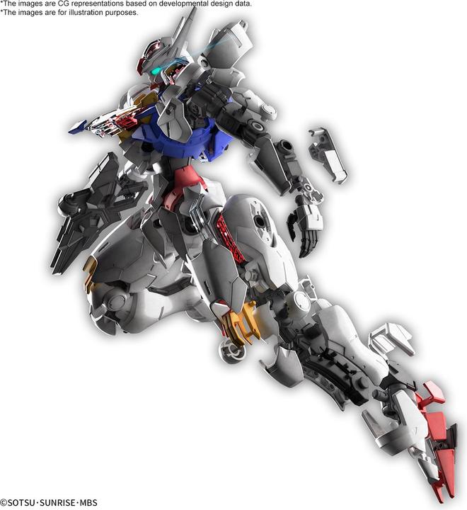 Actual product image Bandai THE WITCH FROM MERCURY - Full Mechanics 1/100 Gundam Aerial -Model Kit
