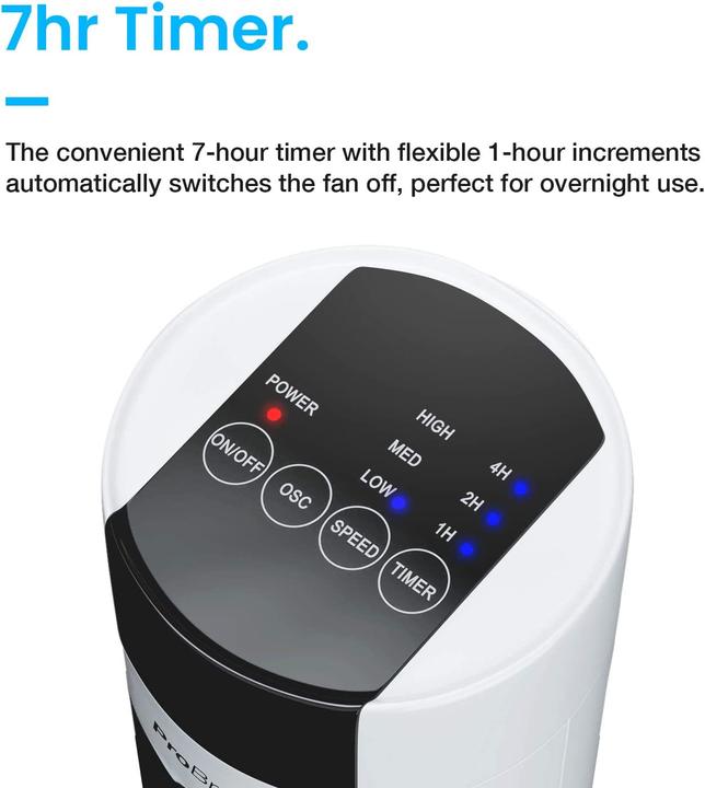 Produktbild Breeze Oszillierender Turmventilator (48 dB)