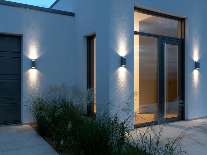 Actual product image Nordlux Nico Square 22, Wall Lamp, Anthra. (GU10)