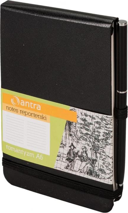 Actual product image Antrax Reporter notebook A6 Smooth Romanticism Black ANTRA (A6, Hardcover)