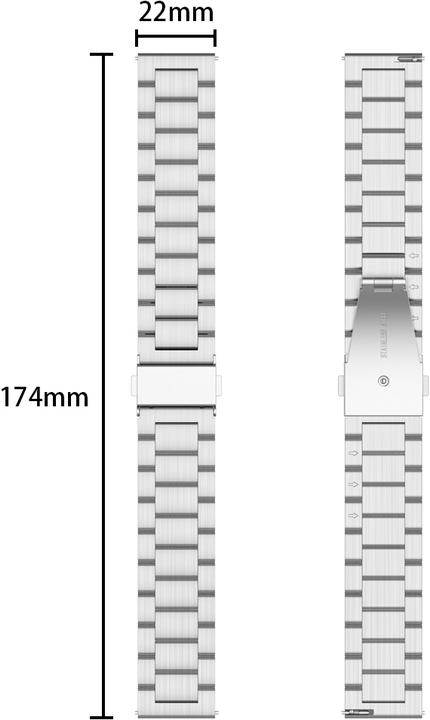Actual product image Cadorabo Smartwatch bracelet (22 mm, Stainless steel)